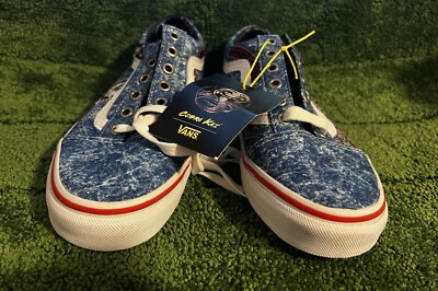Vans X Cobra Kai Eagle Fang Karate Denim Old Skool Shoes US 5 M / 6.5 Women NEW