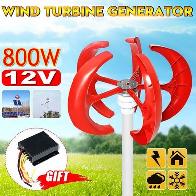 800W Power 12V Wind Turbine Generator Lattern & MPPT Laderegler Energy Windmühle