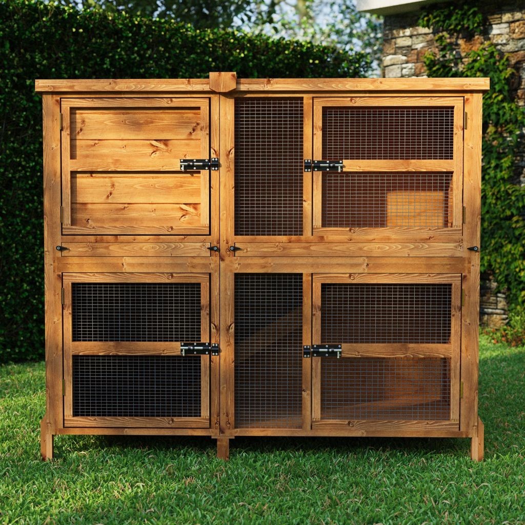 5ft Chartwell Double XL Rabbit Wooden Guinea Hutch Run Deluxe