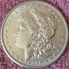 1881-S  Morgan Silver Dollar, UNC./ BU.  Great Date Nice Coin    Lot # 32