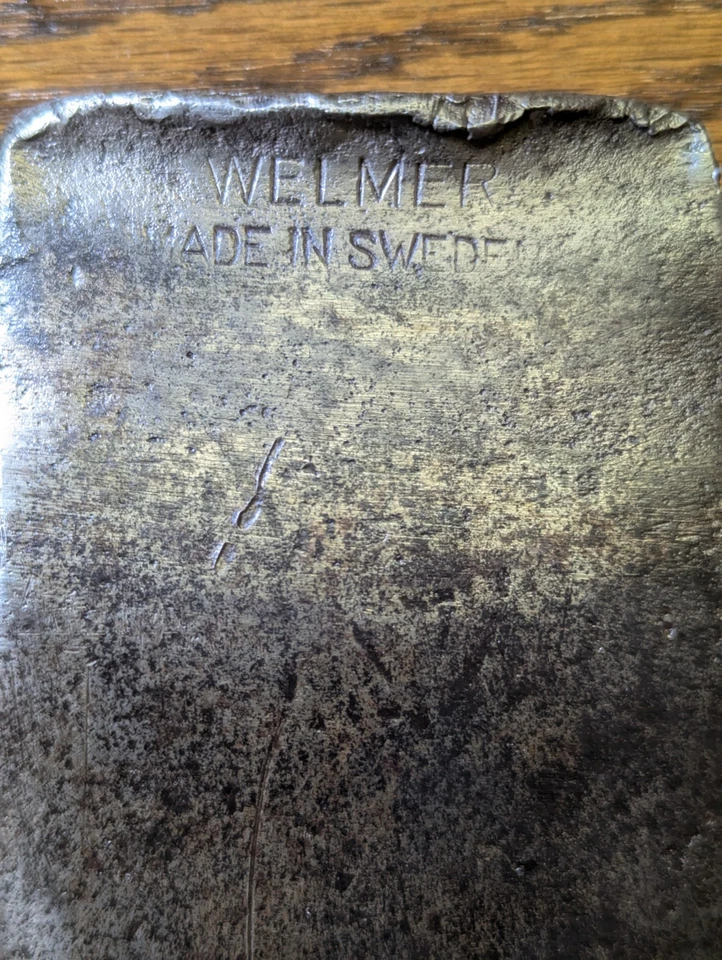 Vintage Welmer Sweden Axe Head Rare – 6-1/2” OAL / 2.7 lbs - For Restoration - Imagem 3 de 4