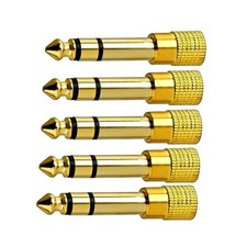 6.35mm 1/4in Male to 3.5mm 1/8in Female TRS Stereo Audio Headphone Adapter