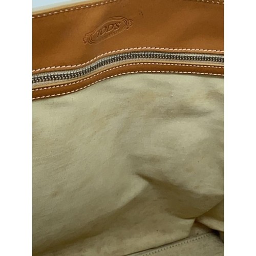 Tod's Camel tote bag Leather Woman plain emboss logo authentic - Picture 6 of 9
