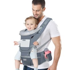 Baby Carrier Ergonomic Infant Carrier with Hip Seat Kangaroo Bag Soft Baby Ca...