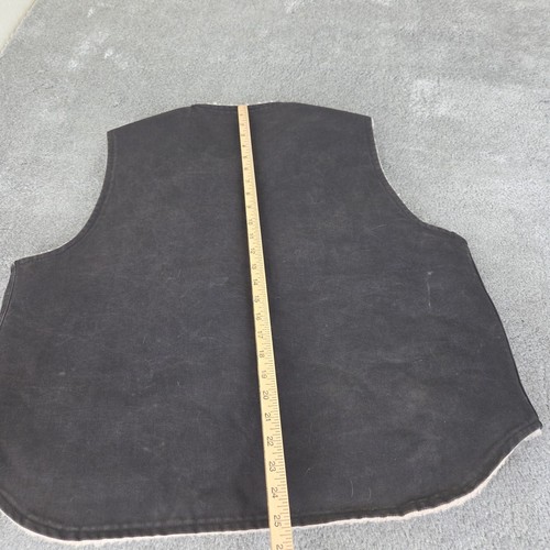 Mens Vintage Carhartt Sherpa Lined Vest Size 2XL Regular V03 Black Blk Canvas - Picture 6 of 10