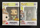 Funko POP! Disney - Doug: Quailman #413 & Quaildog #414 Hot Topic Exclusive