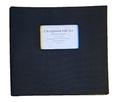 Scrapbook/Photo Memory Album Black Textured Fabric 12 x 12 Archive Safe pages