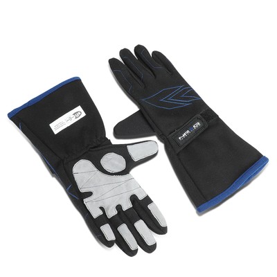 NRG INNOVATIONS GS-500BK PAIR LARGE SIZE L DOUBLE LAYER RACE CAR DRIVER GLOVES