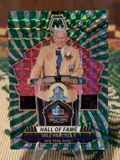 2024 Panini Mosaic Hall of Fame Bill Parcells #292 Green Swirl Mosaic Prizm /13