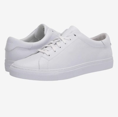 Polo Ralph Lauren Men's Jermain II Leather Sneakers All White US 7