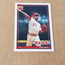 Jose Rijo Reds 1991 Topps #936 Baseball Mini Card
