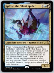 Kotose, the Silent Spider #228 Kamigawa: Neon Dynasty Rare