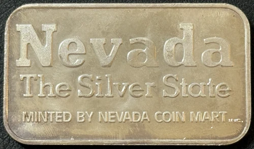 Vintage 1 Oz .999 Fine Silver Nevada Coin Mart Prospector And Donkey Bar NCM!!