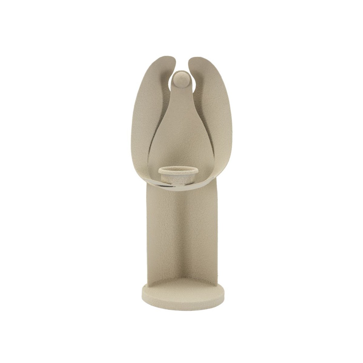 Bougeoir en métal bougie romantique couleur crème hauteur 30cm collection Angel