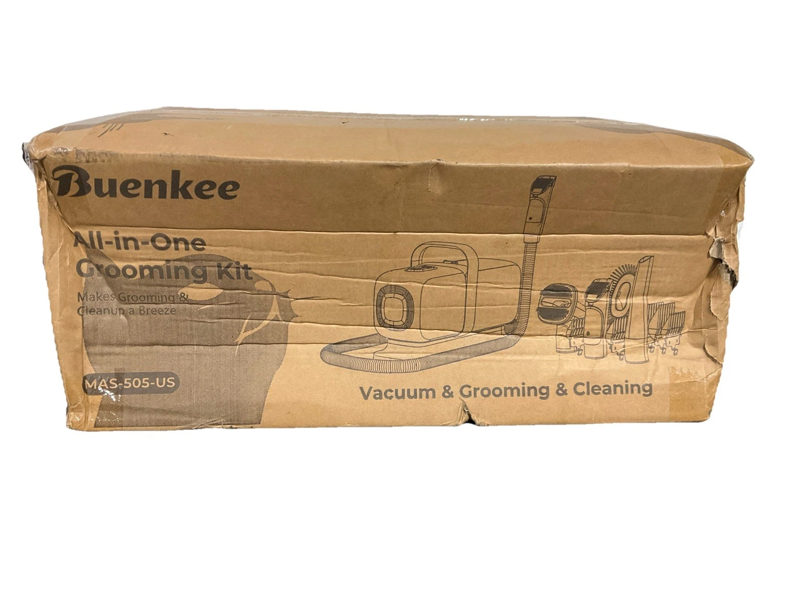 Buenkee Pet Grooming Cleanup All-in-one Kit Vacuum Low Noise Shedding Open Box