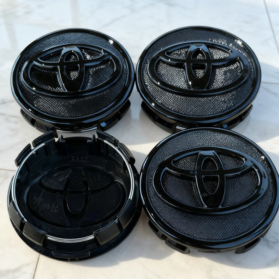 4 x Fit For TOYOTA WHEEL RIMS CENTER HUB CAPS GLOSS BLACK 57MM PRIUS COROLLA Foto 2 de 4