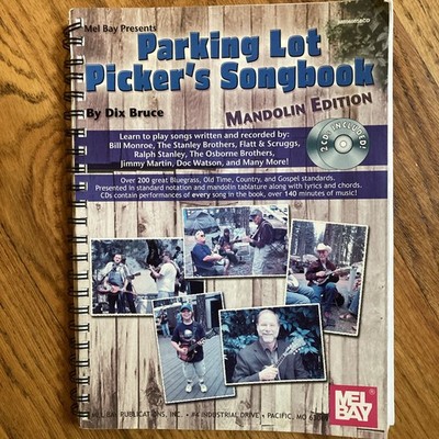 Parking Lot Picker's Songbook Mandolin Book/2 CDs Mel Bay Bluegrass Dix Bruce