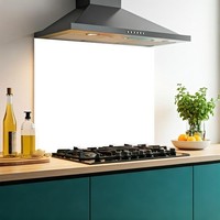 White Glass Kitchen Splashback | 6mm Toughened Heat Resistant Glass