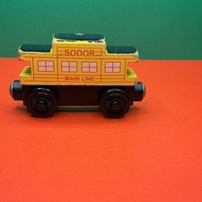Thomas  Friends Wooden Railway Train Tank Engine Yellow Sodor Line Caboose Vtg