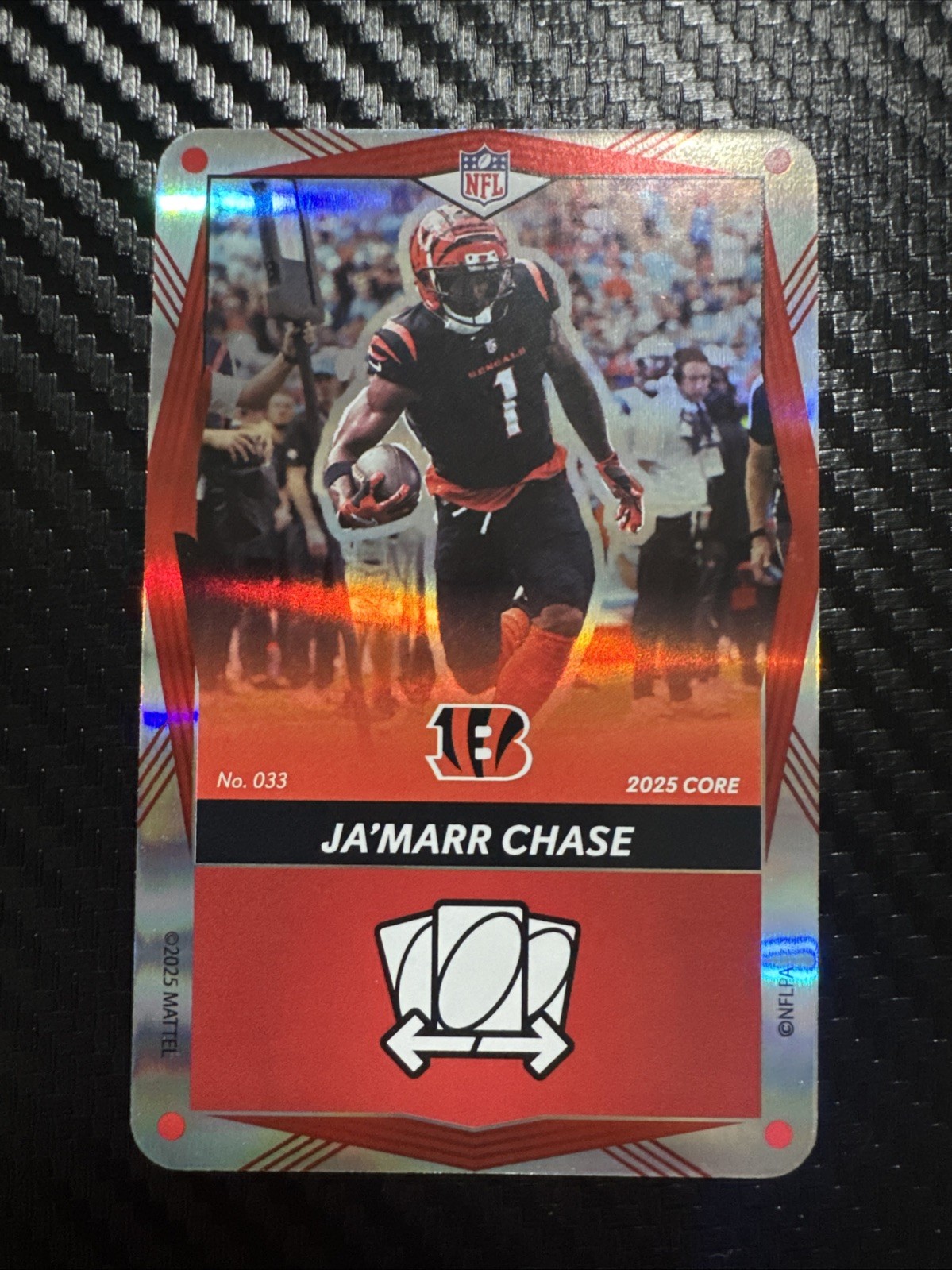Ja’Marr Chase #033 Red Foil 2025 Uno Elite NFL Core Edition Cincinnati Bengals