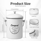 Kitchen Compost Bin 5L Smell Resistant Metal Countertop Compost Bin with CuMMX