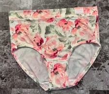 CACIQUE LANE BRYANT 14/16 PINK FLORAL SMOOTH COMFORT BLISS FULL BRIEF PANTIES