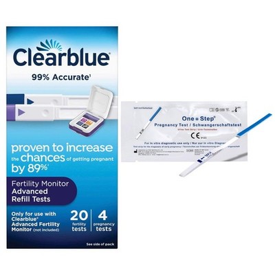 20 x CLEARBLUE Fertilitätsmonitor Sticks - Dual Advanced Tests + 5 Schwangerschaftssets
