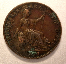 Great Antique George IV Copper Farthing 1823, 1st Issue. (#1)