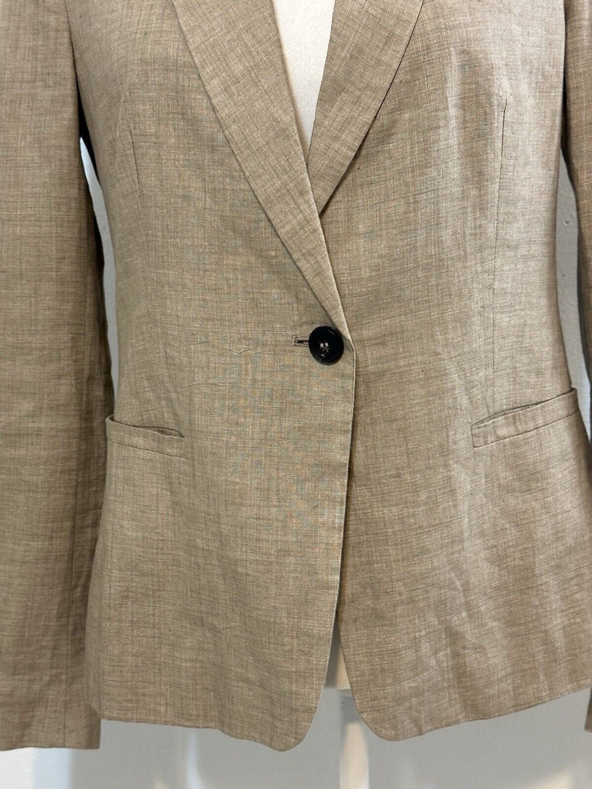 Zara Basic Collection Size M Linen Lined Jacket B… - image 3