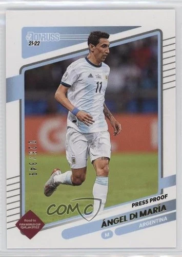 2021 Donruss Road to Qatar Press Proof Gold /349 Angel Di Maria Ángel María #8