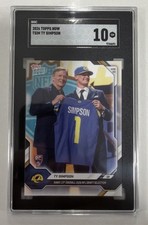 2026 Topps Now Ty Simpson #TSIM - SGC 10 GEM MINT (RC) LA Rams 1st Round Pick