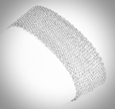Sanjoya Sterlingsilber geflochtenes Mesh Armband mit Bolzen Ringverschluss UVP 260 £