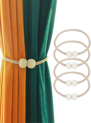 4 Pack Magnetic Curtain Tiebacks, Curtain Tiebacks Buckles Holdbacks Holders for