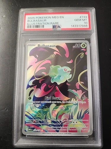 New Listing2025 POKEMON MEG EN-MEGA EVOLUTION ILLUSTRATION RARE #133 BULBASAUR PSA 10