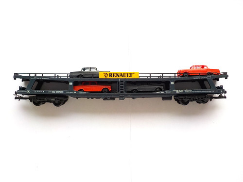 Grand Wagon Lima Marchandises Porte Voitures RENAULT  Avec 4 Voitures Réf 0941 | Condition: Occasion
