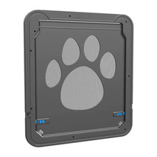 4-Way Lockable Plastic Pet Big Dog Cat Door for Screen Window Safety Flap Gates