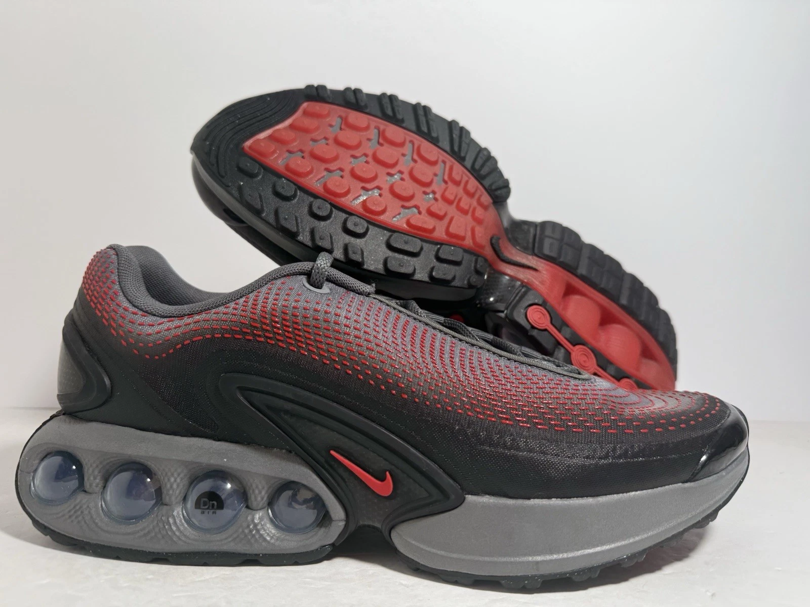 Nike Air Max DN Black University Red Iron Grey Sneakers HM0708-002 Men Size 8-13