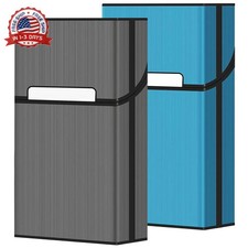 Cigarette Case 2 Pack , Magnetic Switch 20pcs Cigarette Holder Case for