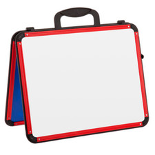 CLEARANCE A3 Folding Wedge Whiteboard Magnetic Double-Sided |Landscape|Red/Black
