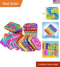 24 Pcs Pop Bubble Fidget Toys for Party Favors, Stress Relief Pressure Reliev...