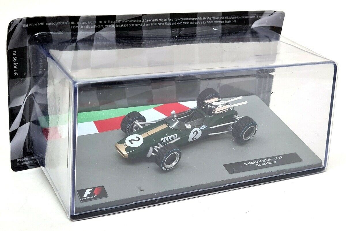 Atlas 1/43 Scale - 56 Brabham BT24 1967 Dennis Hulme #2 Diecast Model F1 Car
