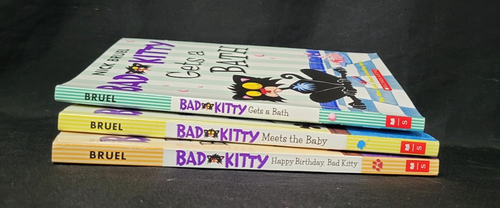 Set of 3 Scholastic First Printing "Bad Kitty" by Nick Bruel Soft Cover Books - Picture 2 of 23