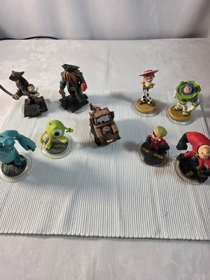 9 Disney Infinity Figuren | Jack Sparrow/Monster AG/Cars/ Die unglaublichen