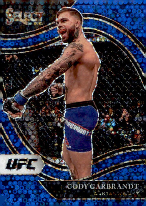 2021 Panini Select UFC #244 Cody Garbrandt Blue Disco Prizms #/99