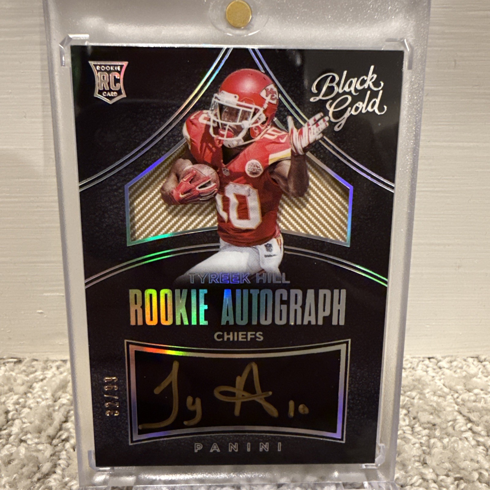 Tyreek Hill 2016 Panini Black Gold Rookie OnCard Autograph #d 35/99