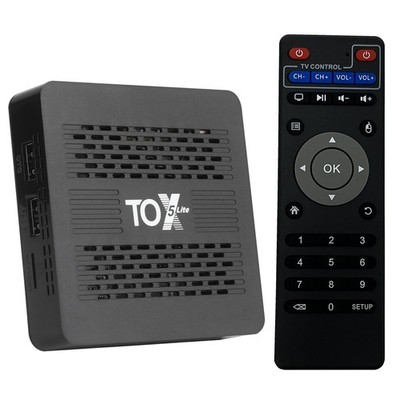 TOX5 Lite TV Box S905X5M Android 14 2GB 32GB Dual WiFi 1000M BT4.1 H.265 4K HDR