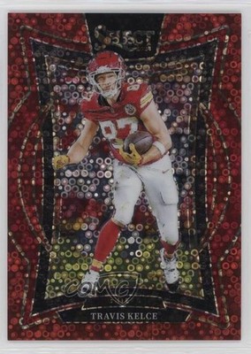 2024 Panini Select Concourse Red Disco Prizm 19/49 Travis Kelce #97 6e0