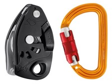 Petzl Neox Assisted Belay Device With Sm D Twist Lock Carabiner Black One Size