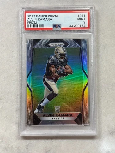 2017 Panini Prizm - Rookie RC  Alvin Kamara #291 Silver Prizm (RC) PSA 9