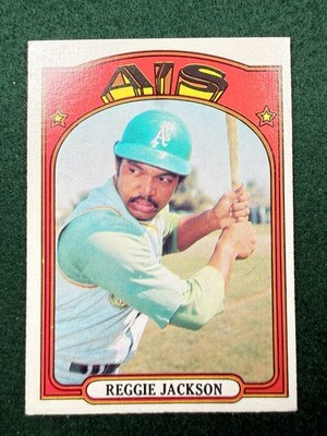 1972 Topps - ''Mr. October'' Reggie Jackson #435 HOF EX+/NM Oakland A's sharp